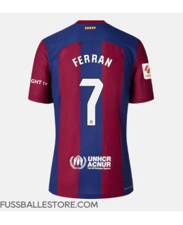 Günstige Barcelona Ferran Torres #7 Heimtrikot Damen 2023-24 Kurzarm